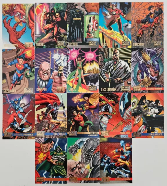 1995 SkyBox DC Versus Marvel lot of 18 cards. Excellent. (1)