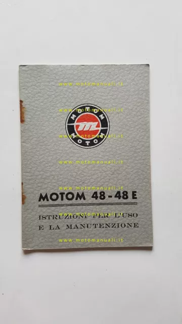 Motom 48 - 48 E 1956 manuale uso manutenzione libretto originale