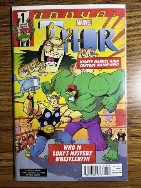 Thor Annual 1 Nm/Nm+ Thor Vs Hulk Wrestling Variant Marvel Comics 2015