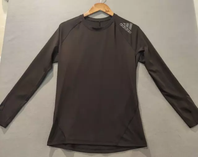 Adidas~ Climalite Compression Tech Fit~Shirt ~ Men~ Large~ Black B554
