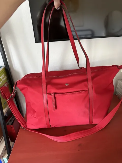 NWT Kate Spade New York Weekender Jae Red Nylon Tote Carry-on-Bag $349