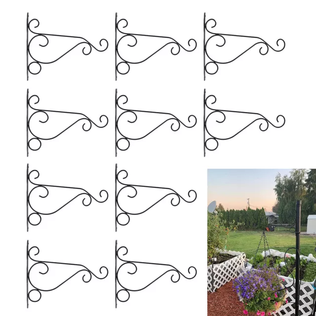10X Plant Flower Pot Wall Mounted Ring Holder Garden Hanging Basket Bracket New