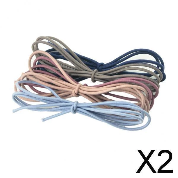 2X 5mx2.5mm Gemischt  Gummiband Schmuck Machen DIY Haargummis Bögen