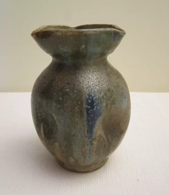 Vase Ancien En Gres Signe Greber