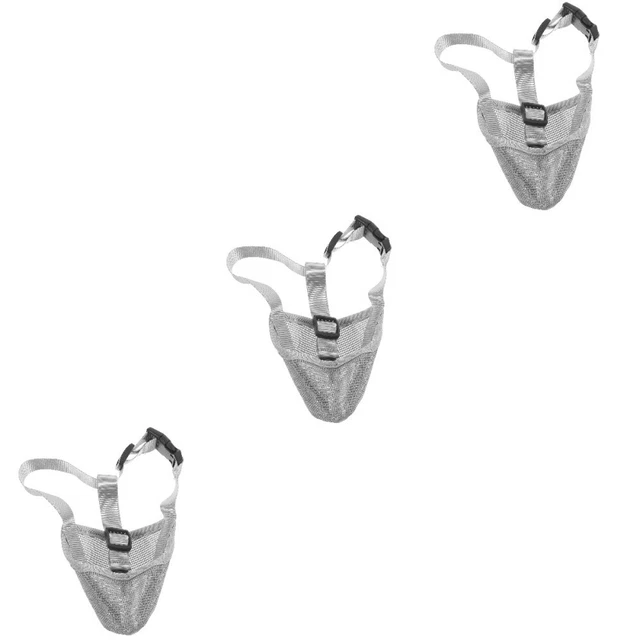 3pcs Pet Dog Muzzle Pas de mordage sans aboyer pour animal de compagnie museau