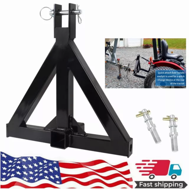 For Tractors BX Kubota 3 Point 2 Inch Heavy Duty Receiver Trailer Hitch Category