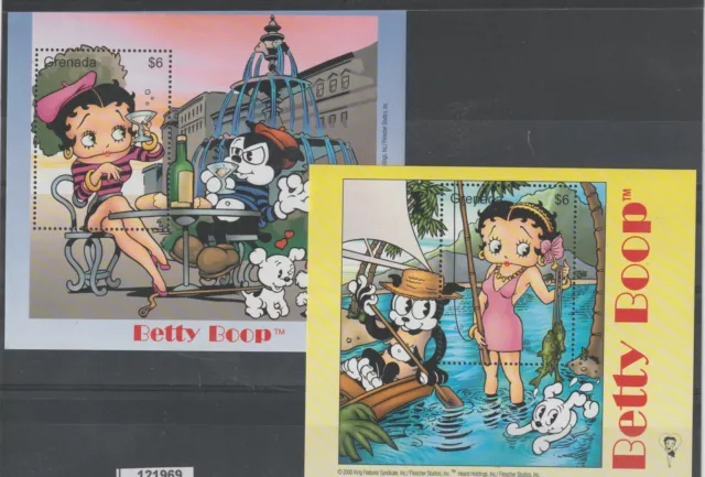 Grenada 2000 Animation Betty Boop 2 Bf wie auf dem Foto MNH MF121969