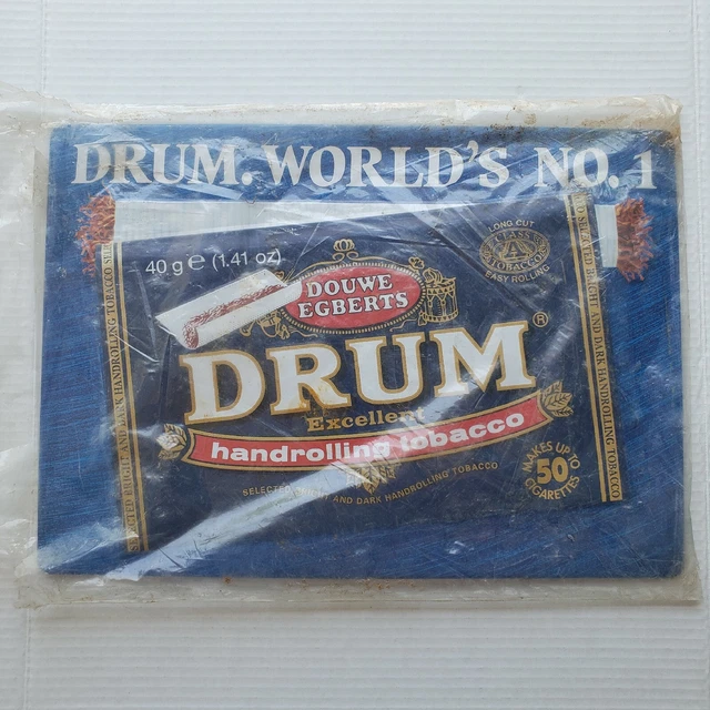 Douwe Egberts Drum World's #1 Handrolling Tobacco 3D Raised Metal Sign 12" x 17"
