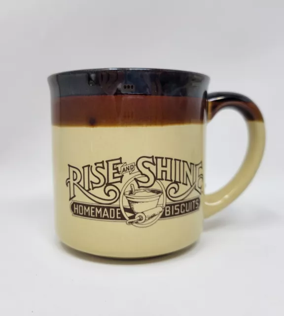 Hardees Vintage Rise And Shine Homemade Biscuits Ceramic Coffee Cup Mug 1986