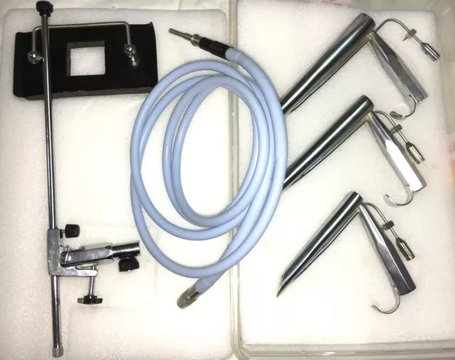 Bronchoscope Rigid Operating Laryngoscopes,Chest Support Holder & Fiber Cable