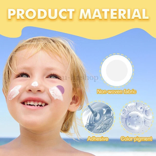 2023 New UV Sun Stickers Sunscreen, UV Patches With UV Detection For Adults Kids