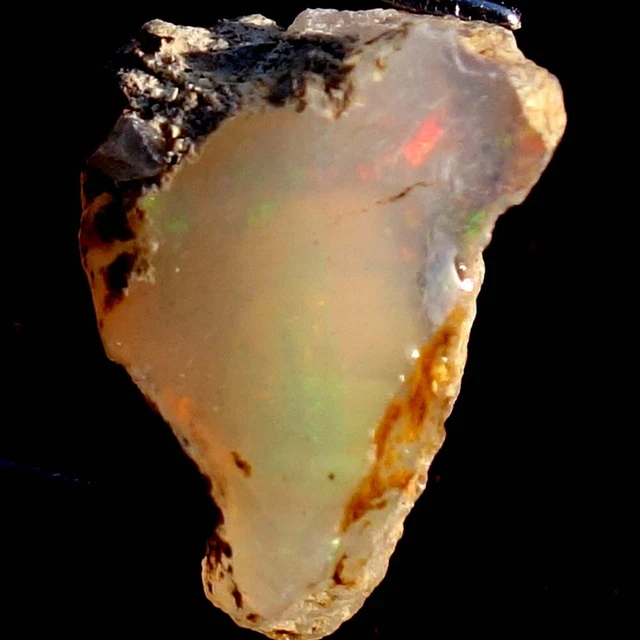 8.85 Cts Huge 100% Natural Ethiopian Welo Fire Opal 15x16x10 Rough Loose Gems
