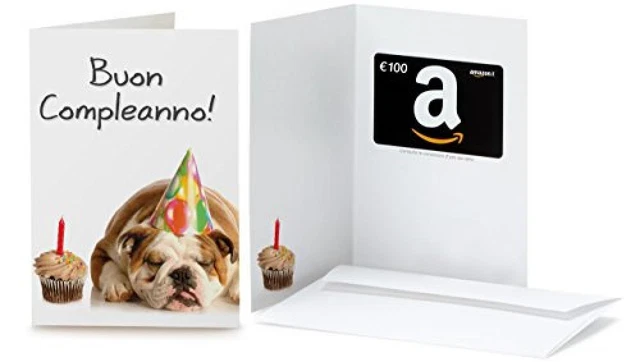 Buono Regalo Amazon.it - €100 (Biglietto d'auguri Compleanno Bulldog) - NUOVO