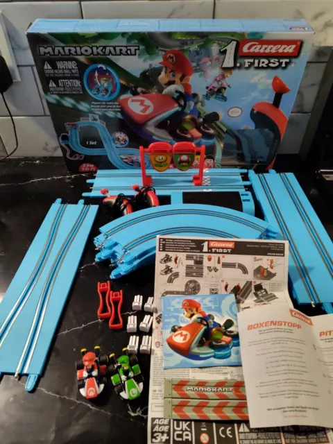 Carrera First Nintendo Mario Kart Slot Car Race Track Includes Mario and Luigi