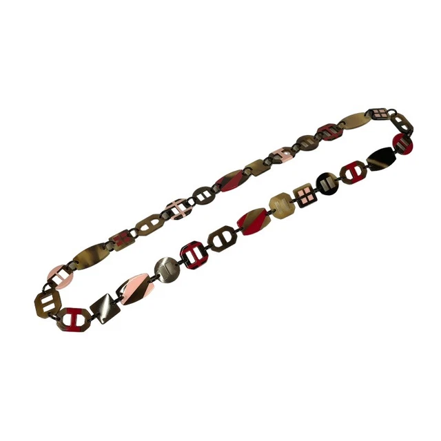 Hermes Buffalo Horn Necklace Multicolor Women Second Hand