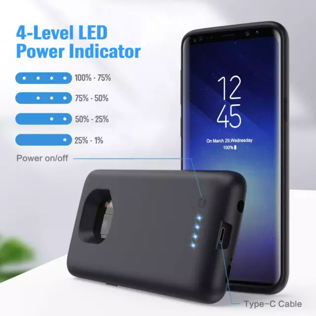 6000mAh External Battery Charger Case for Samsung Galaxy S9 Portable Power Bank