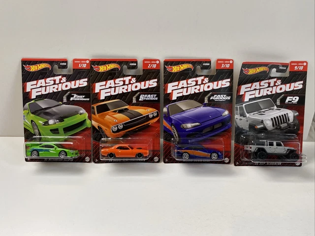 Ruote Calde 2023 Fast & Furious Series Eclipse/Dodge Hemi/Nissan Silvia/Jeep