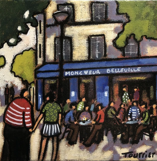 Tableau Peinture Paris brasserie Tourrier