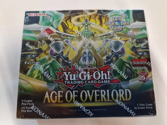 Yugioh Age Of Overlord Sealed Booster Box Yu-Gi-Oh! English 1st Edition YGO