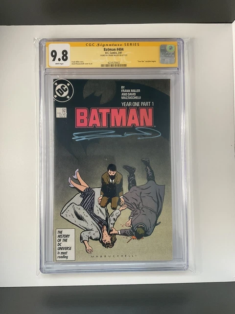 Batman #404 CGC 9.8 Frank Miller Signature Series Year One Part 1
