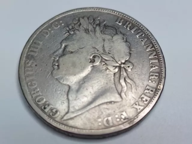 1821 Great Britain King George IV  Silver Crown Coin