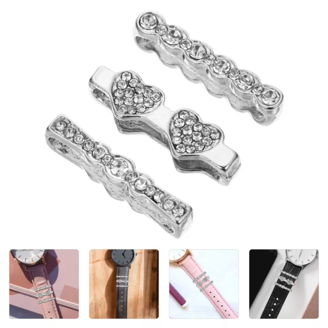 3 Pcs Rings Silicone Watch Band Accessories Strap Decorative Watchband