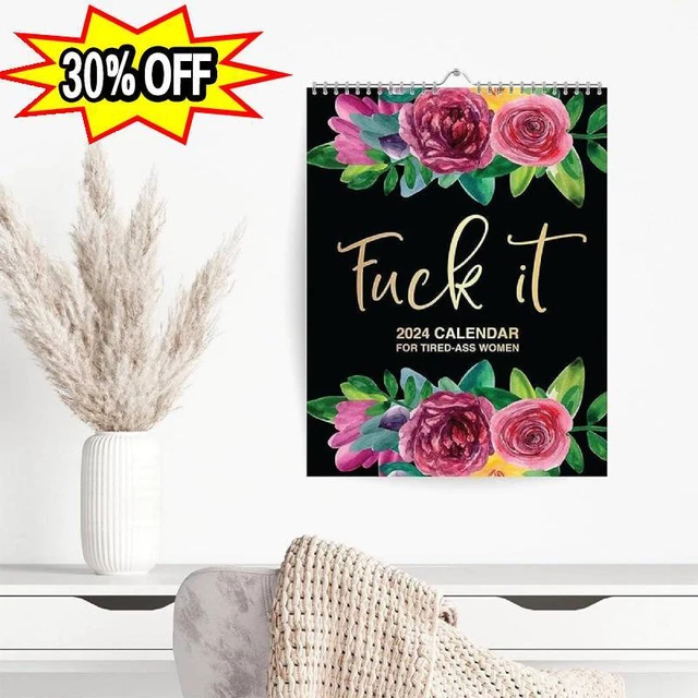 2024 CALENDAR FOR TiredAss Women,Wall Hanging Planners for Office