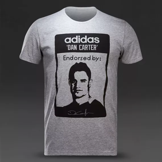 Adidas Dan Carter New Zealand All Black Rugby T-shirt / Tee