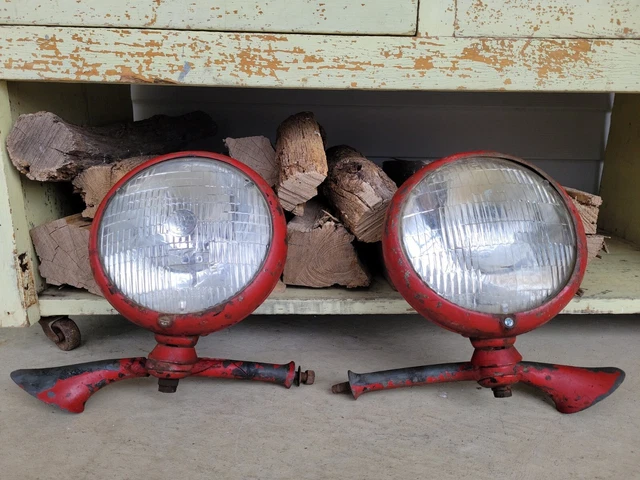 Vintage Arrow 775H Sealed Beam Headlamp Lights Car Truck Fire Hotrod Ratrod Ford Vintage Arrow 775H Sealed Beam Headlamp Lights Car Truck Fire Hotrod Ratrod Ford