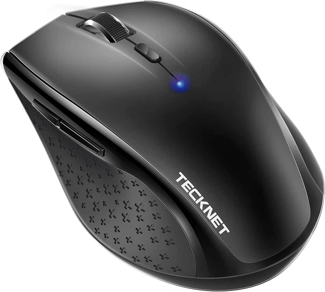 TECKNET Bluetooth Mouse, 3200DPI Wireless Mouse, Cordless Mice Ergonomic Mouse