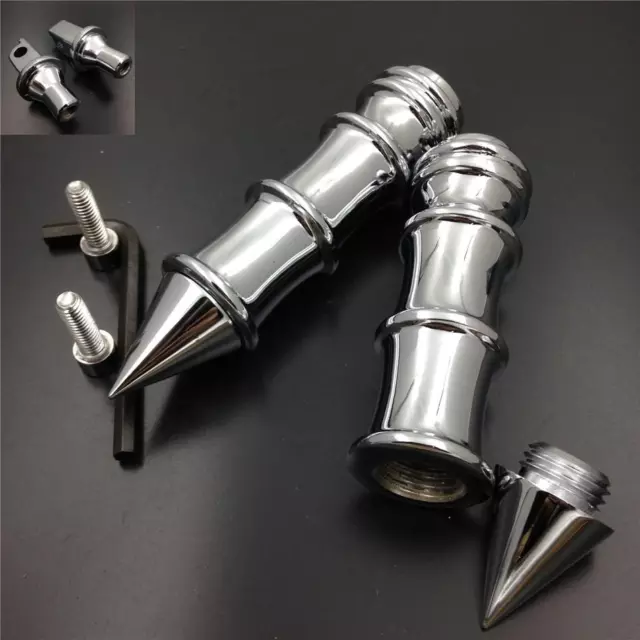 Chrome Spike Front or Rear Foot Pegs Billet For Victory Hammer Vegas 8-Ball
