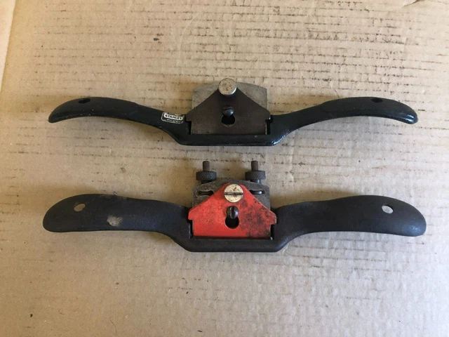 2 x vintage  stanley FLAT SOLE spoke shaves