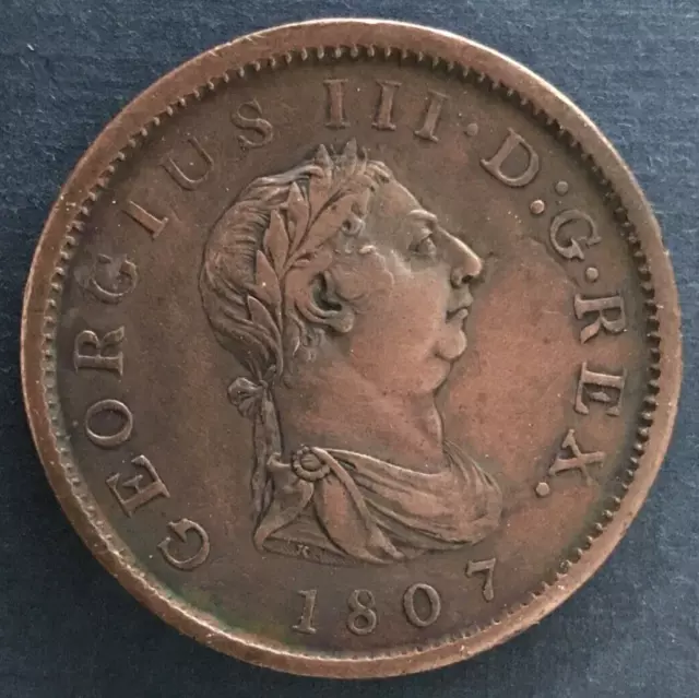 🇬🇧 🇬🇧 Great Britain 1807  1 Penny - George III 4th Issue COIN 🇬🇧 🇬🇧