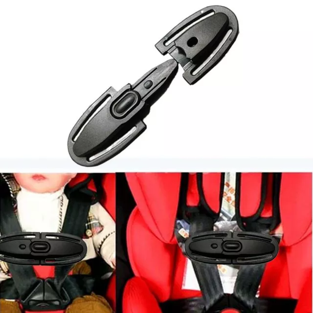Baby Arriage Black Safety Strap Chest Clip Car Seat Belts Kids Safe Lock Buckle