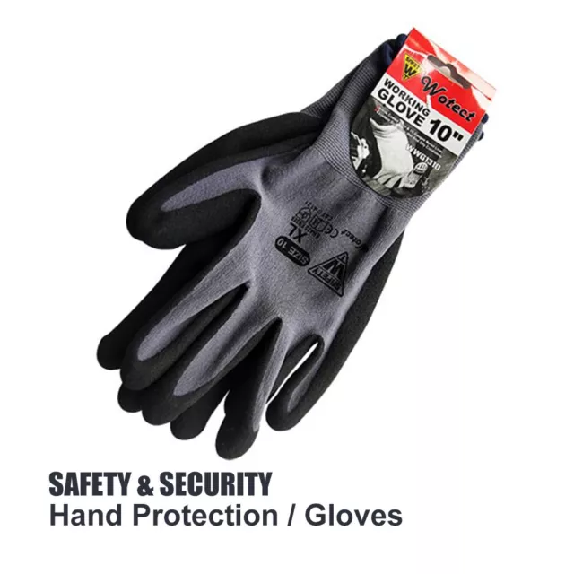 6Pairs PU Safety Work Gloves Nitrile General Purpose Mechanic Gloves Safety Work