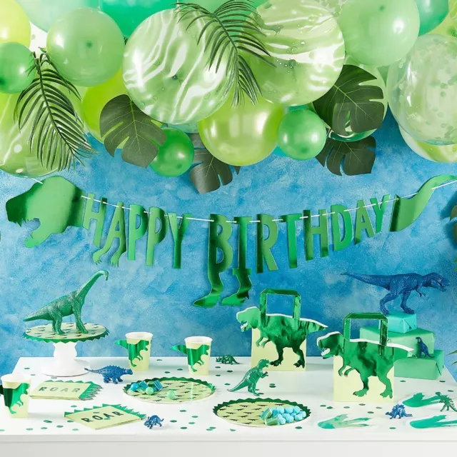 Dinosaur Party Range | Childrens Birthday Plates Napkins Bunting Bags Balloons