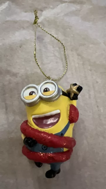 KURT ADLER DESPICABLE ME MINION W/ Tinsel & Star CHRISTMAS ORNAMENT