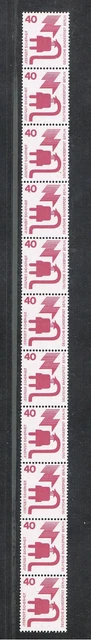 Unfallverhütung 11er Rollenanfang 407A Ra 40/1000 schwarz, postfrisch ungeknickt