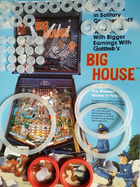 Kit élastiques Silicone Transparent Pour Flipper Gottlieb Wipe Out - Rubbers Pinball Neuf