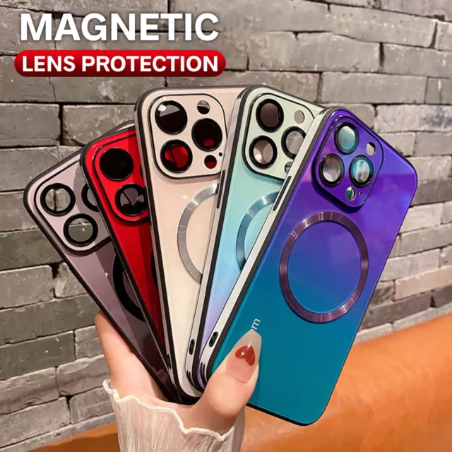 Gradient Mag Safe Shockproof Case Cover For iPhone 15 Pro Max 14 Plus 13 12 Pro 3