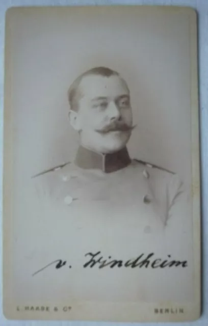 CdV Preussische KRIEGSAKADEMIE BERLIN 1886-1889 von Windheim Haase & Comp Berlin