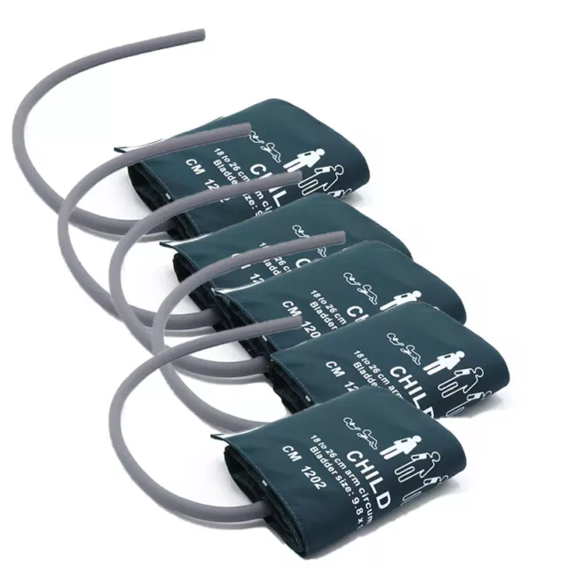 5pcs,Reusable Child Blood Pressure Cuff Single-Tube Machine Size:9.8 x 18cm