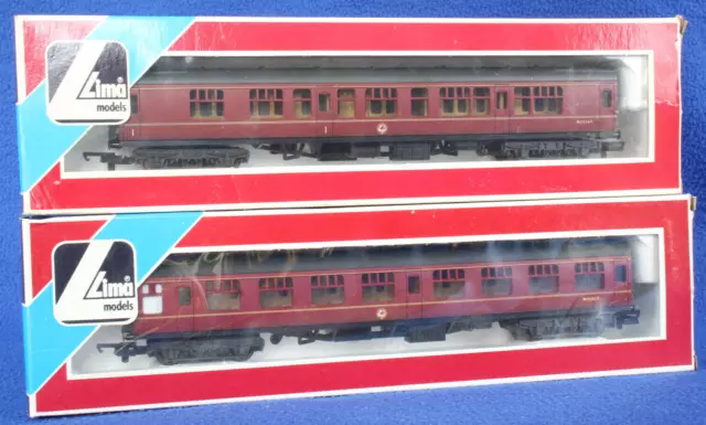 LIMA 350312 BR Mk1 Maroon Composite & 305364 Open corridor coaches