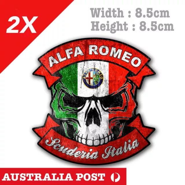 ALFA ROMEO Skull Logo Sticker