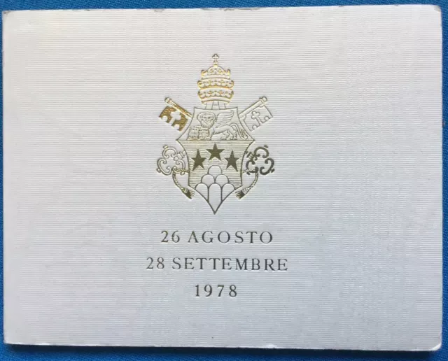 Vaticano Moneta 1000 Lire 1978 Papa Luciani Giovanni Paolo I In Argento