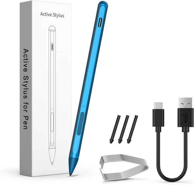 Stylet Microsoft Surface - Compatible Pro/Go/Laptop/Book, 4096 Niveaux Pression, Charge USB-C