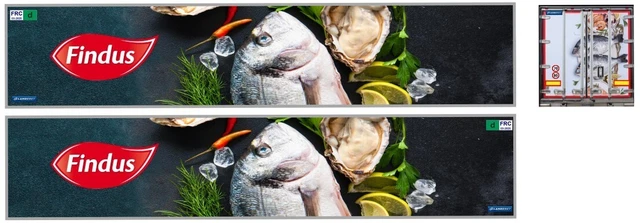 Adesivi Trasparenti Findus Per Rimorchio Frigo Herpa 1/87 - Nuovi, Made In Italy