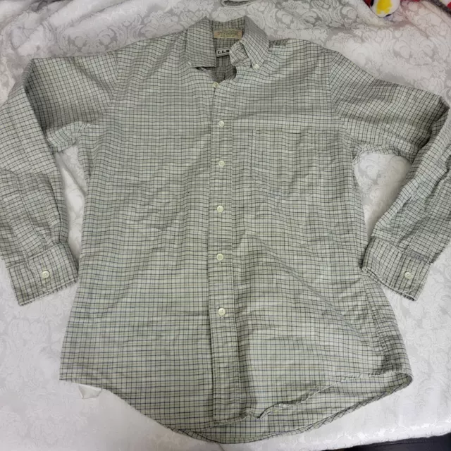 Vintage LL Bean Men’s 14.5 32 Long Sleeve Single Needle Tailoring Button Down