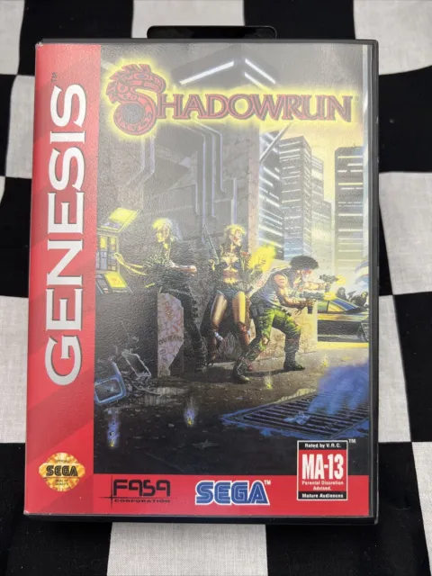 SHADOWRUN Shadow Run Sega Genesis Action/RPG Mint Collectors Condition /  Rare