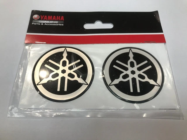 2x Metal Tuning Fork Gas Tank Fairing Emblem – Motorcycle Decal Badge Set